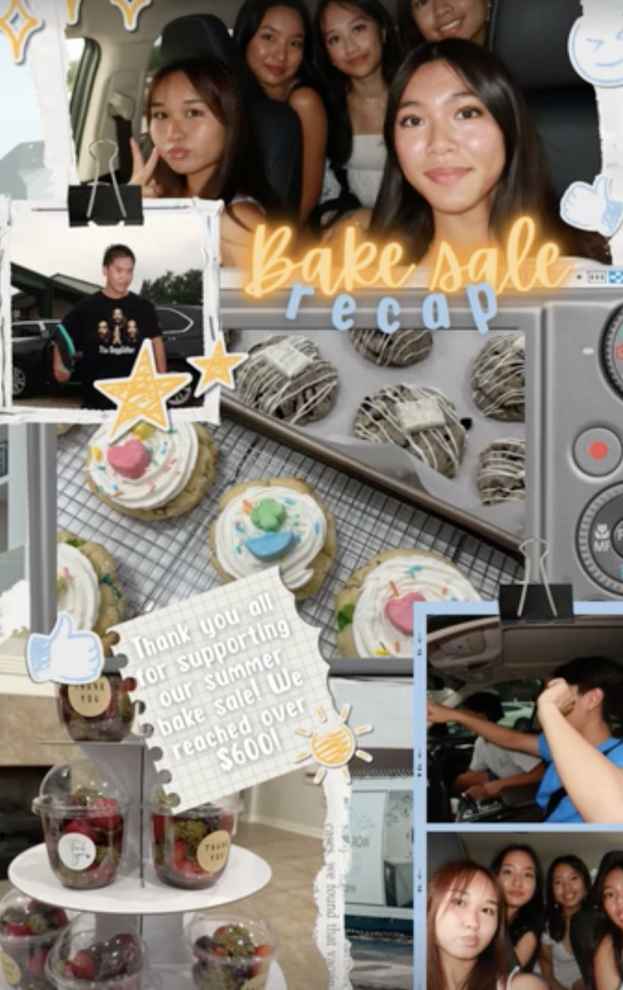 recap poster from a bakesale